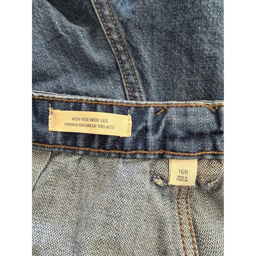 Universal Thread High Rise Wide Leg Jeans Womens 16 Regular Medium Wash NWT - Picture 5 of 6